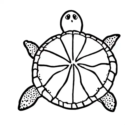 Turtle With A Sand Dollar Shell Pattern