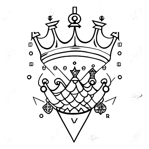 A Libra Scale With A Crown Over It