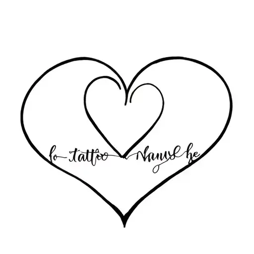 Fine Line Infinty Heart With 3 Names Incorporated