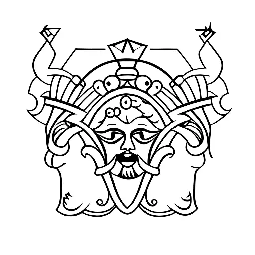 A Libra Symbol With A Crown Above It