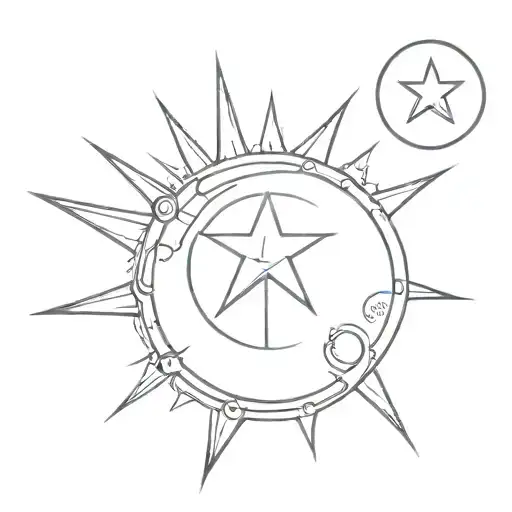 Star And Sun Hybrid Creature Combining Elements