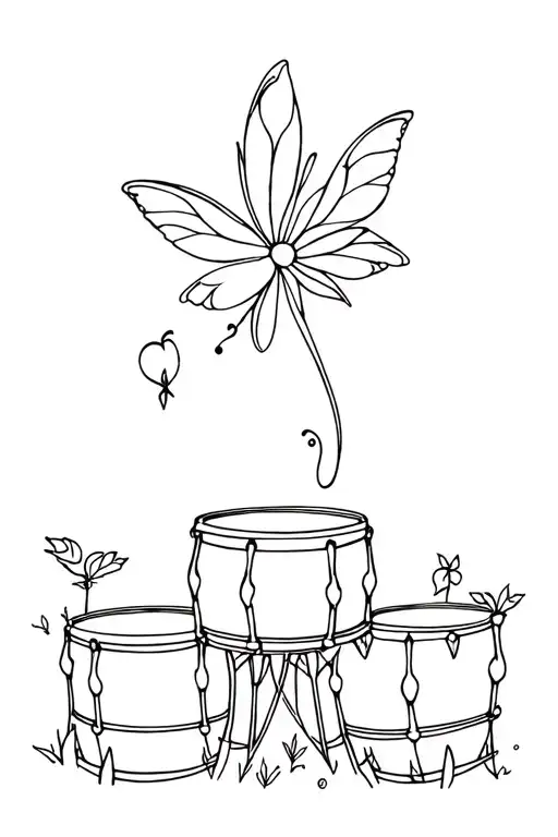 Fairy Garden With Drums
