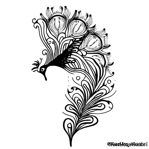 Peacock Fan Out Feathers