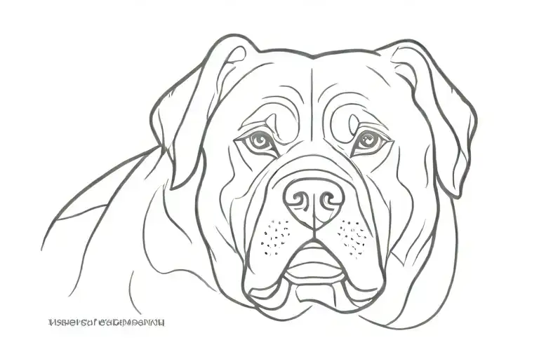 Rottweiler Ears Outline