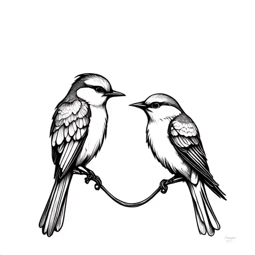 Two Pretty Birds Doing Spiral Death Out Of Love