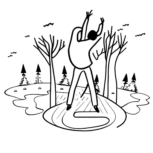 Person Dancing On The Forest