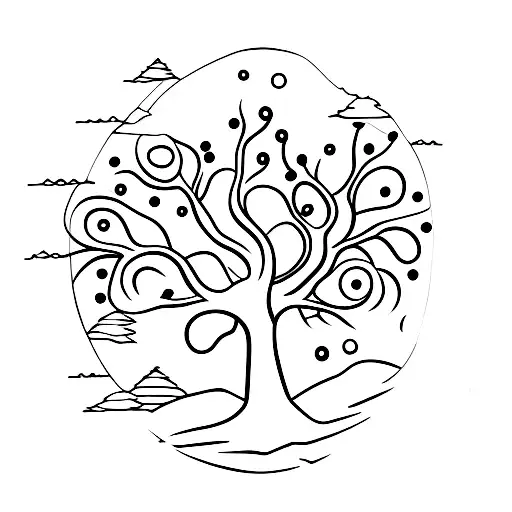 Tree With Northen Light Sabove