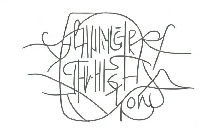 Hunger Thirst Ambition Lettering
