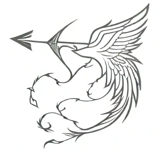 Minimalist Arrow With Pheonix