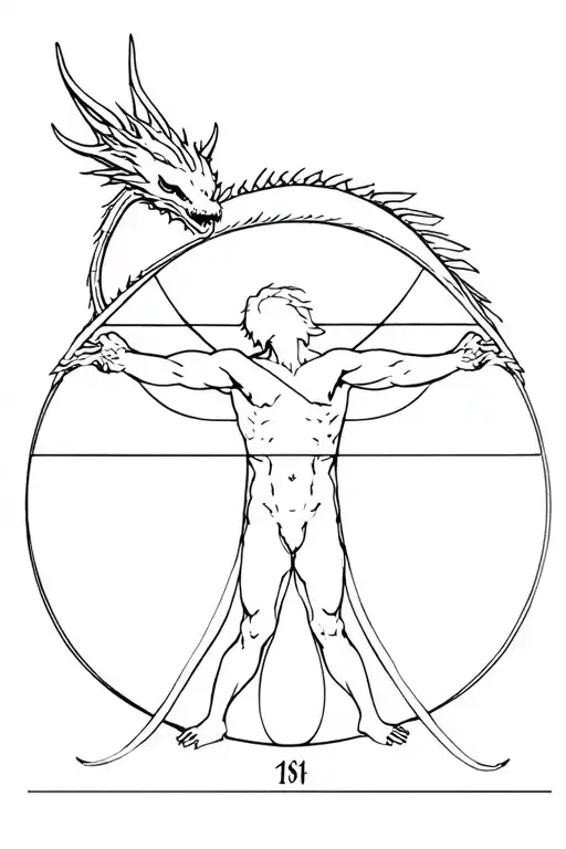 Dragon Vitruvian Man