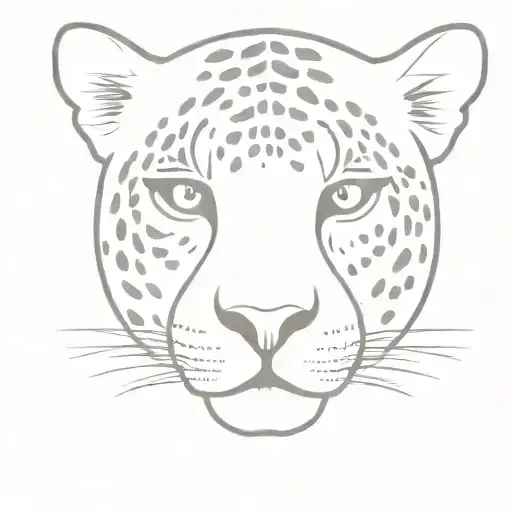 Balck Baby Jaguar Half Face Only One Eye For Neck