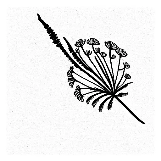 Fern With Dandelion