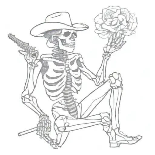 Cowboy Skeleton Smocking Portrait
