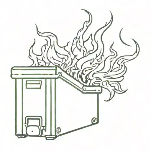 Dumpster Fire With An Olive