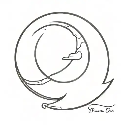 Half Moon With D Initital