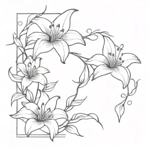 Lilies And Roses On A Vine Wrapping