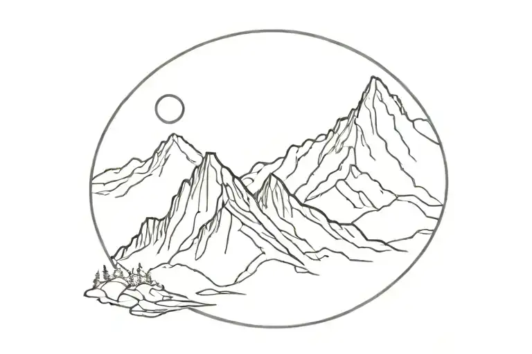 Outline Of Flat Irons Mountain