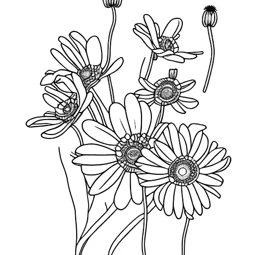 Daisy And Sweetpea Flowers