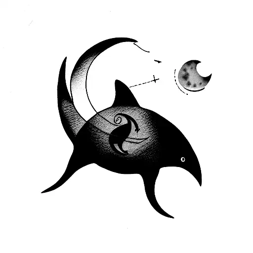 Mantaray With Moon