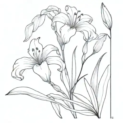 Lily And Iris Flowers