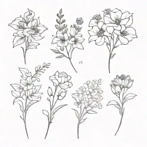 February December November And April Birth Flower Bouquet