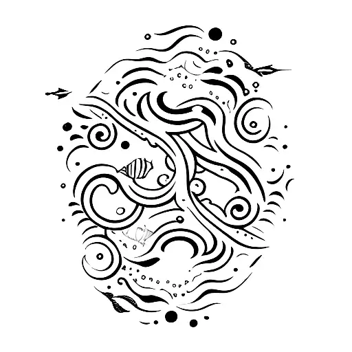 Fullsleeve Ocean Sea Fish Boat Starfish Jelly