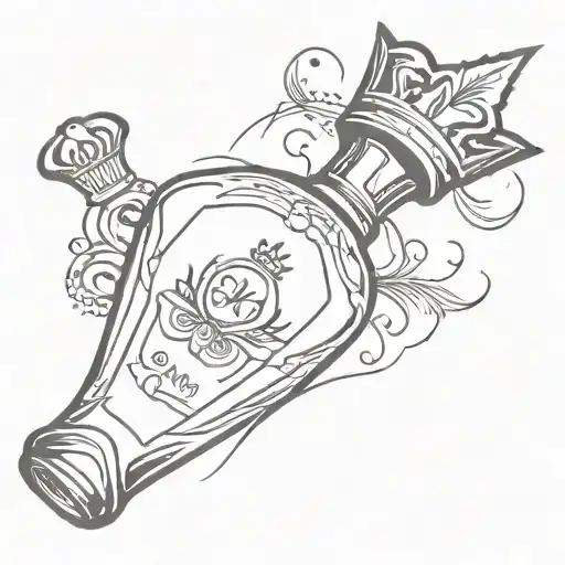 Hennessy Bottle With Crown Made