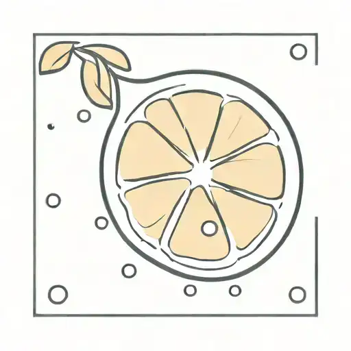 Lemon Slice With Water Droplets