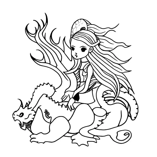 Girl With Dragon