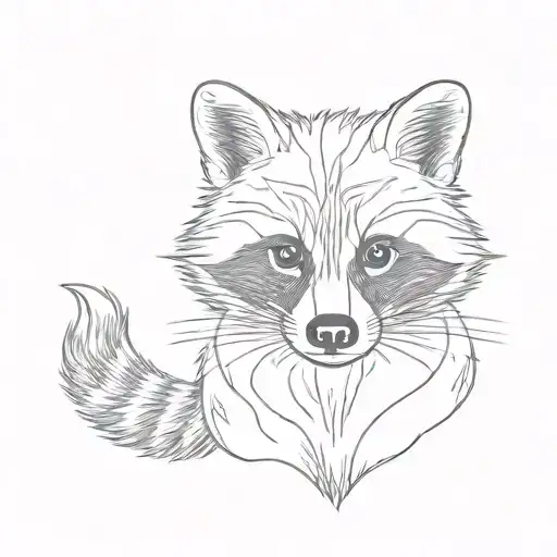 Single Line Raccoon