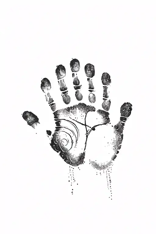 Baby Footprint And Handprint Time