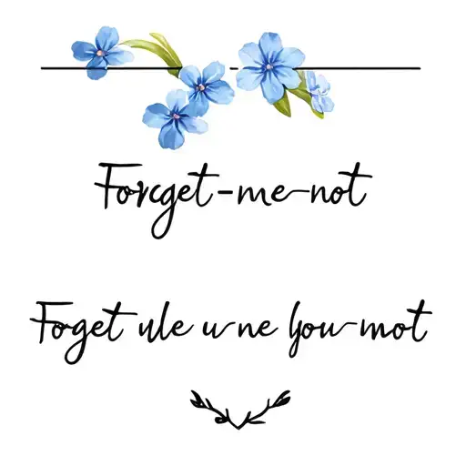 Forget -Me -Not Name And Date