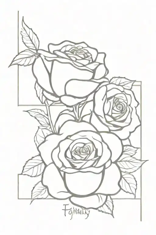 January May August Birth Flower And A Rose With The Word Family