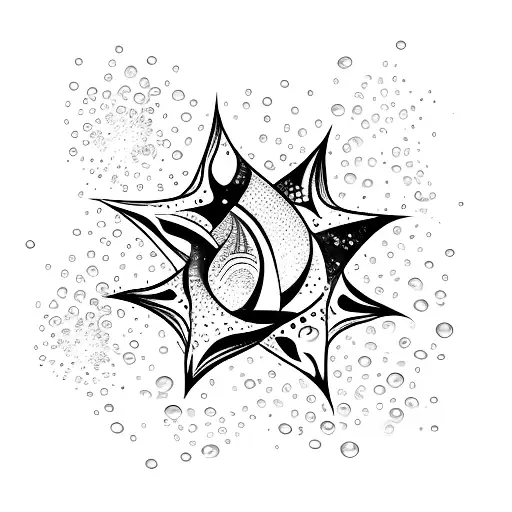 Stream Of Water And Star