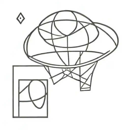 A Minimalist Basketball With The Libra Symbol As The Basketball's Pattern