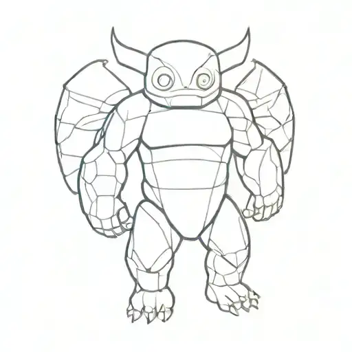 Golem Pokemon Irezumi Body Art