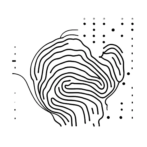 Abstract Representation Of Hearing Loss Using Small Dots