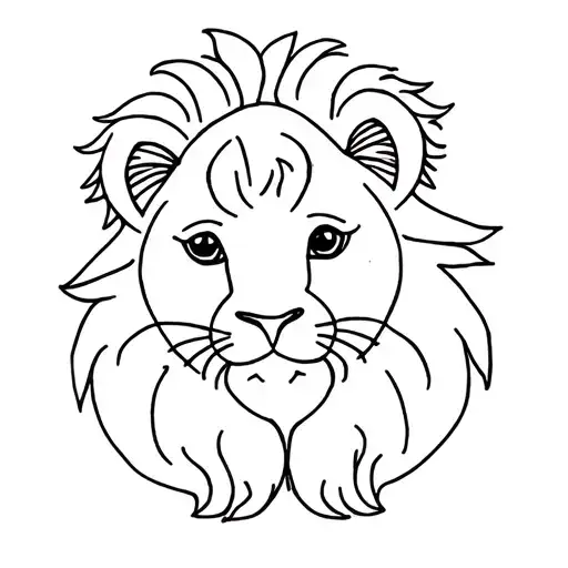 Single Line Lion Cub