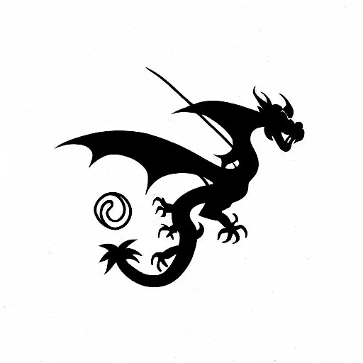 Dragon Wrapped Around Plum Tree