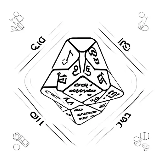 A Dice With Philosophical Quotes Instead Of Numbers