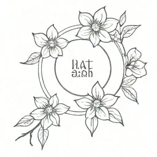 Flower And Sun With Text Nhat Anh And Nhat Phuong