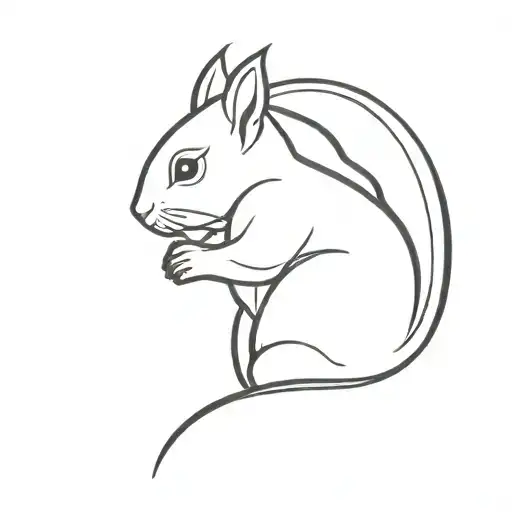 Front View Of A Black Squirell