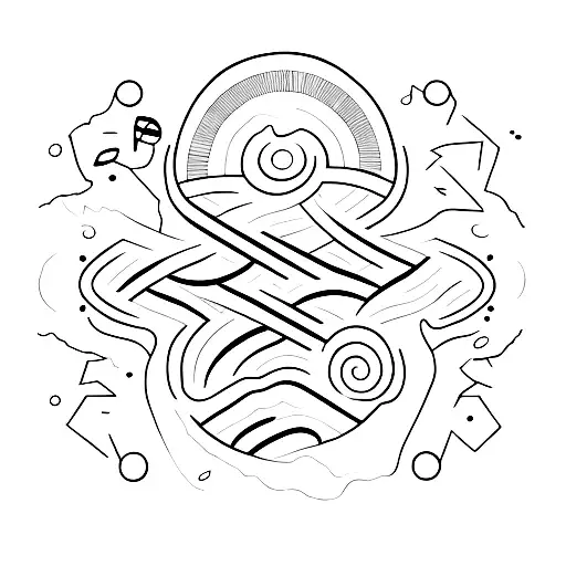 A Minimalist Black And Grey Tattoo Of A Broken Music Record With A Rainbow Crack