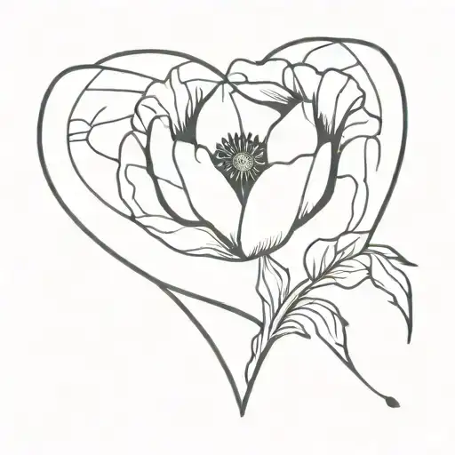 Poppy Triangle Shape Broken Heart