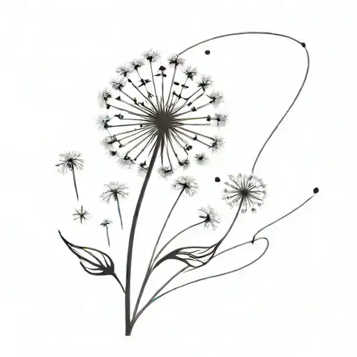 Dandelion With Its Seeds Forming As Stars