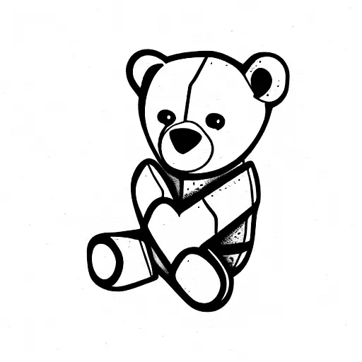 Teddy Bear Holding Letter A