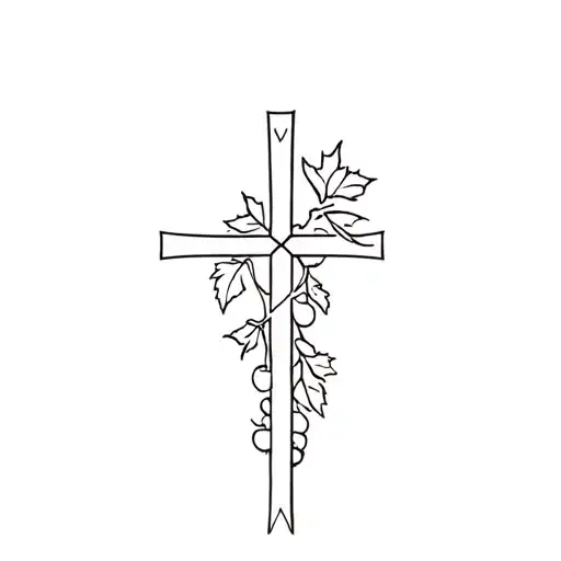 Cross With Grape Vine