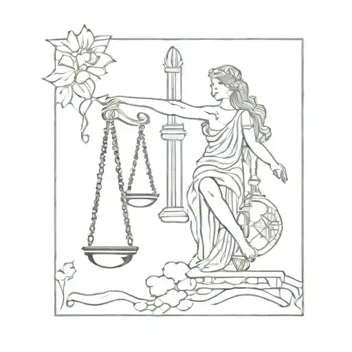 Lady Justice And The Lovers Tarot Card