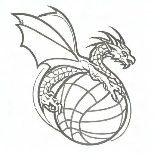 Basketball And Dragon