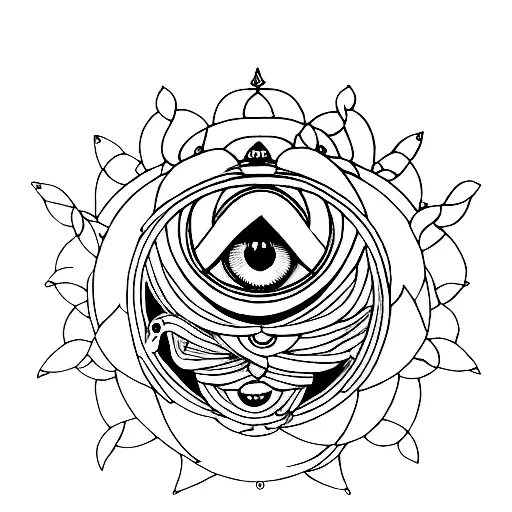 Buddhist Unilome Simple With Eye